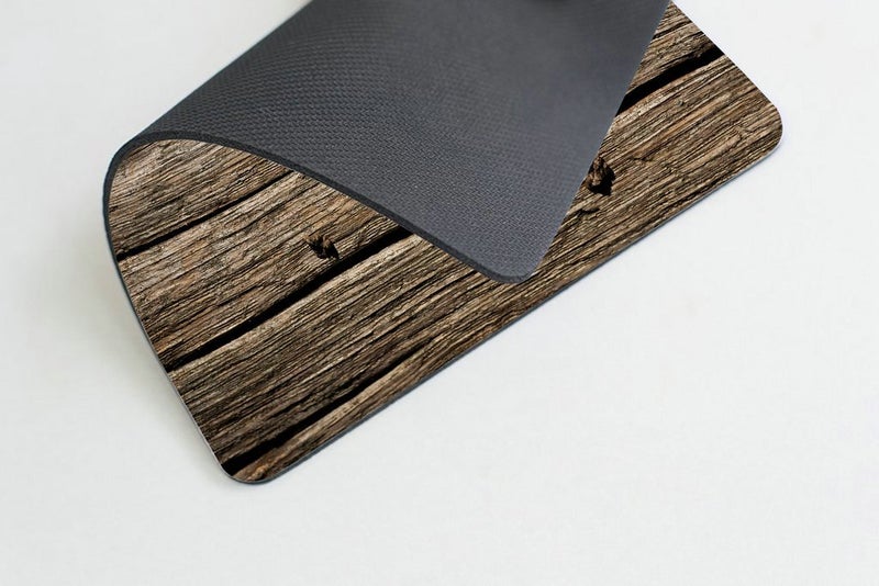 Smooffly Computer Gaming Mouse pad,Wood,Rustic Old Barn Wood Customized Rectangle Non-Slip Rubber Mousepad - Image 4